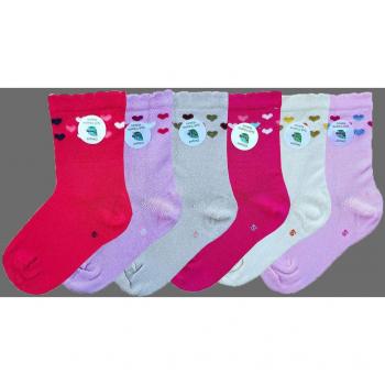 Set di 6 Calzini Flessibili per Bambine in Bambù 11-12 Anni