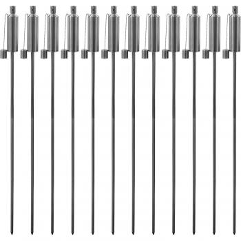 Harbour Housewares Metal Outdoor Cylindrical Torches (Pack of 12)