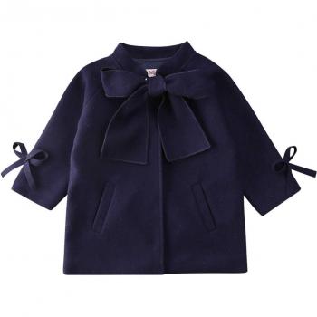 Jolie Fille Manteau Hiver Bleu