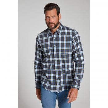 Camicia Uomo Verde a Quadri Maniche Lunghe L Cotone JP1880