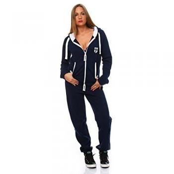 Hoppe Gennadi Damen-Slim-Fit Einteiliger Trainingsanzug – Blau XL