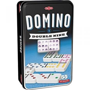 Tactic Scatola di Domino Double 9, Versione Inglese (O0K)