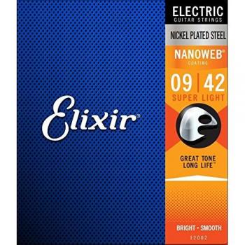 Cuerdas Elixir 12002 Nanoweb Guitarra 9‑42 Ultra Ligero
