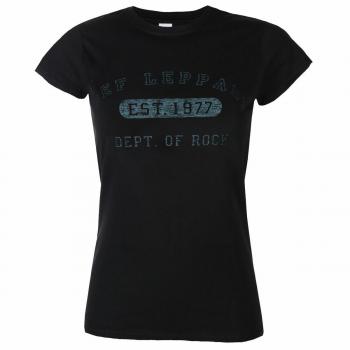 Vêtement metalique femme Def Leppard – Étiquette universitaire – ROCK OFF – DEFLTS01LB S