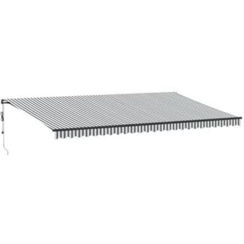 Auvent extérieur automatique 600x350 cm anthracite et blanc