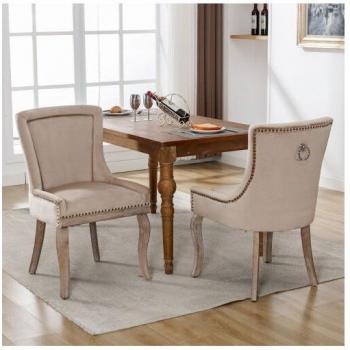 Okwish Poltrona di Design in Velluto Beige