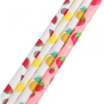 Set de Pajitas de Papel Frutas para Fiestas 25 Unidades