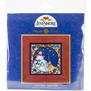Mill Hill Jim Shore Snowman Counted Cross Stitch Kit  5 by 5-Inch 18-count