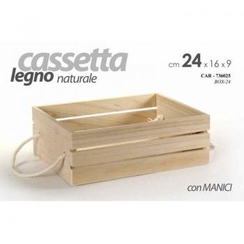 Caisse en Bois Naturelle pour Établissement 24x16x8.5 cm
