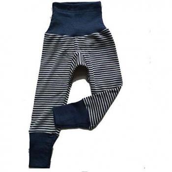 Cosilana Baby Nabelbundhose, 70% Wolle, 30% Seide (Marine/Natur)