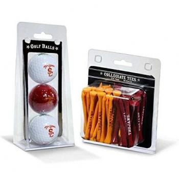 USC Trojans Imprinted Golf Balls (3 Count) & Tees (50 Count)