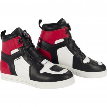 Bering Reflex A-Top Chaussures de moto imperméables Noir Blanc Rouge 42