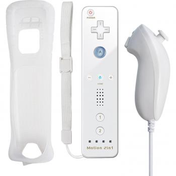 Fernbedienung für Nintendo Wii kabellos 2 in 1 mit Nunchuk