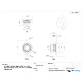 Unidad de cojinete con brida SKF, diámetro interno 35 mm, dimensiones 156 mm x 50.4 mm x 50.4 mm, montaje: 2 orificios