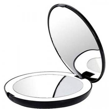 Mini LED Makeup Mirror with 10X Magnification and Portable Design