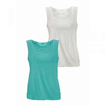 Top Spiaggia Turchese/Blanco