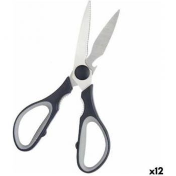 Kinvara Forbicine 12 Unità Acciaio Inox Nero e Argento 8,5x21x1,5 cm