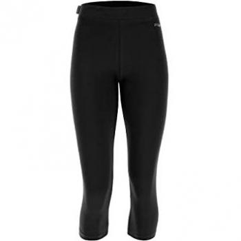 Leggings sportivi donna vita alta 7/8 Nero-Bianco Extra Small