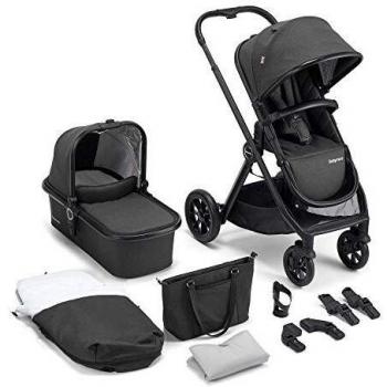 Babymore MeMore Pram and Pushchair 11 Piece Set (Black Espresso)
