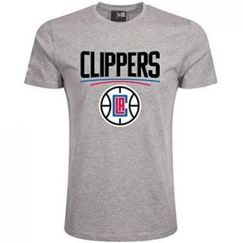 New Era Team Logo Tee loscli – T-Shirt Ligne Los Angeles Clippers, Femme, Blanc (M)