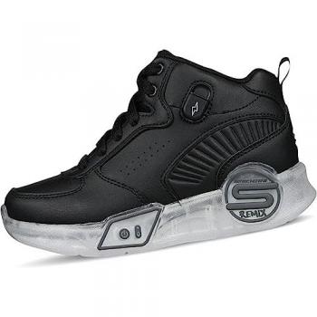 Skechers S-Lights Remix 400620L/BLK Schwarze Sneakers mit LED-Lichtern für Jungen Größe 31