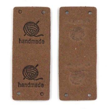 Knitting Craft Label Kit – 20 Leather Hand‑Made Tags (2×5 cm)