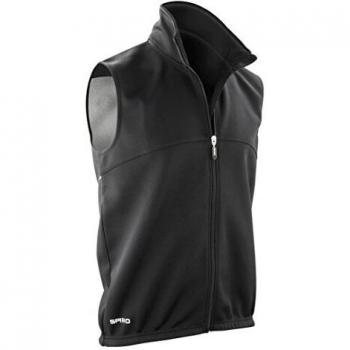 Spiro Men's AirFlow Softshell Jacket – Black/Black M