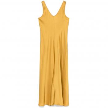 Forte Forte Yellow Satin Maxi Dress | Size M