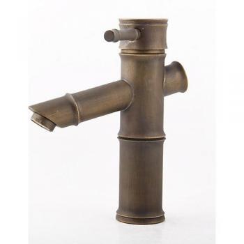 Rubinetteria da bagno con decorazione bambù classica in ottone