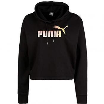 Essential Gold-Cropped Hoodies von PUMA – Schwarz, M
