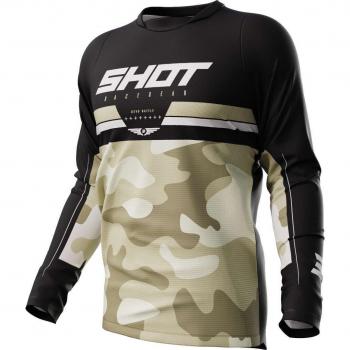 Shot Devo Battle Maillot Beige pour Motocross XS