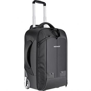 Neewer Nylon Waterproof Rolling Camera Backpack (Black/Red)