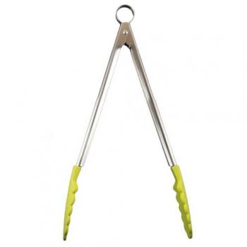 Pince anti‑adhérence silicone vert Cuisiprod 30,5 cm