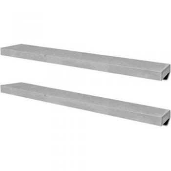 2 mensole galleggianti bianche in MDF per libri/DVD