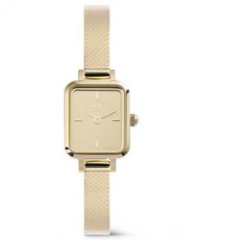 DW Damen Uhr Quadro Mini Gold 15.4x18.2mm
