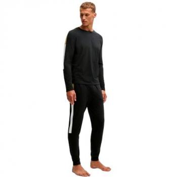 BOSS Pyjamas/Balance Long Set – Schwarz, regular fit