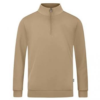 JAKO Herrenpullover Ziptop Organic in Braun 4XL