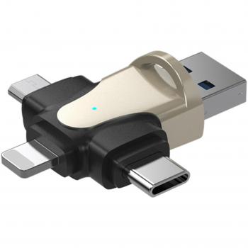 Unidad Flash 64 GB Multifuncional Oro