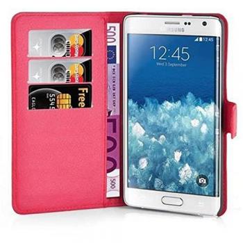Funda Tarjetero Rojo Carmín para Samsung Galaxy NOTE EDGE