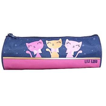 BAGTROTTER Blue Lili Lou – Trousse Ronde à Trois Chats