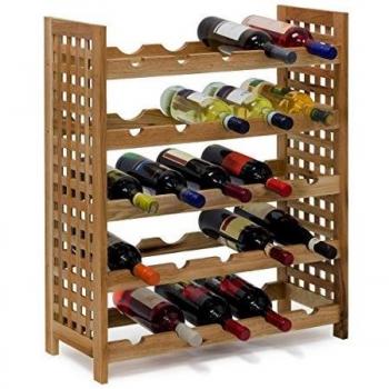 5-stöckiges Weinregal Walnuss für 25 Flaschen