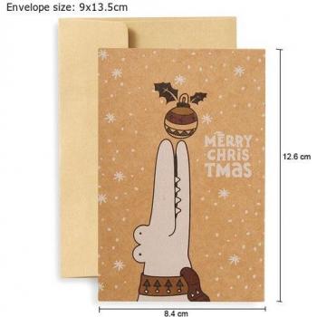 Cartes de vœux de Noël avec motifs animaux