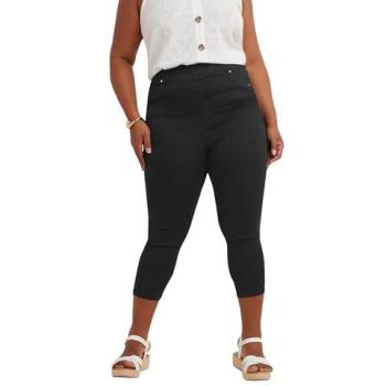 Cropped Black Jeggings for Women – Size 16