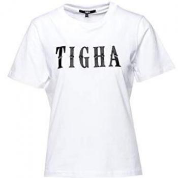 Tigha Damen-Shirt weiß, M, Logoletter