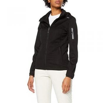 Black 3XL Female Light Jacket, Water‑Resistant, Detachable Hood – CMP