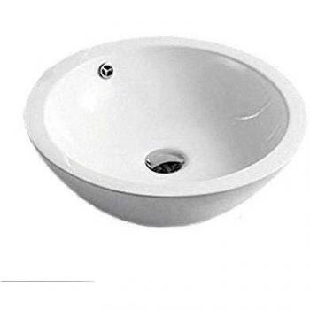 Burgtal 17796 – Kompaktes Keramik-Handwaschbecken mit Waschtisch