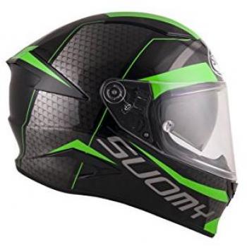 Rap Helm Speedstar Suomy – Schwarz-Grün, XS, für Männer