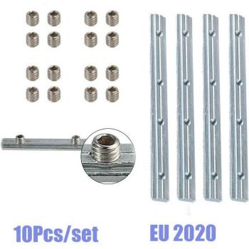 Conector recto de aluminio para extrusión 180°