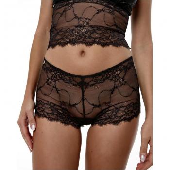 Sujeta Bralette Crop Top Black Limba Encajado