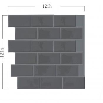 Self-Adhesive Black Hexagon Tiles for Bathroom